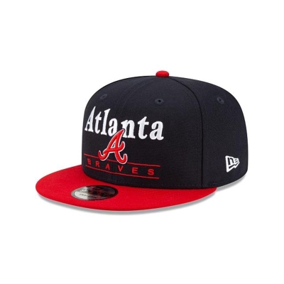 Sapca New Era Atlanta Braves MLB Two Tone Retro 9FIFTY Snapback - Albastri